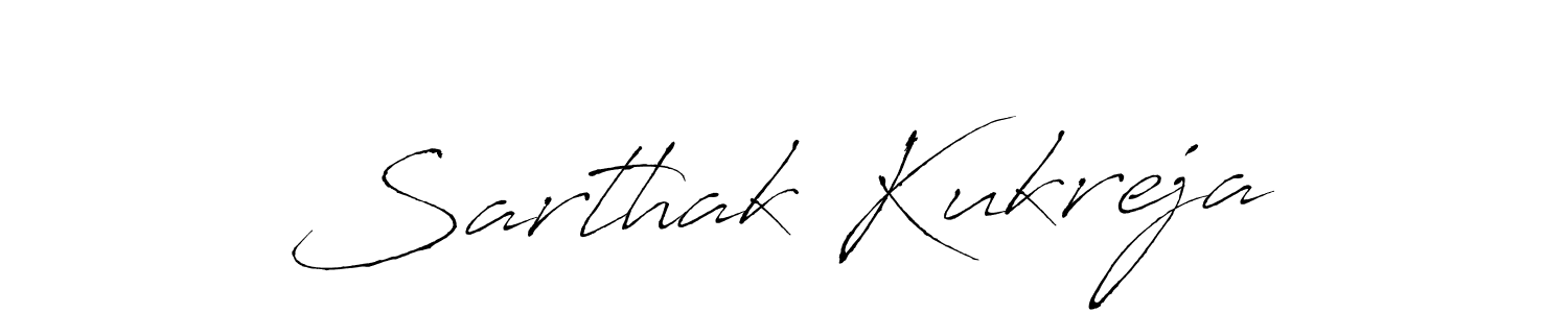 Design your own signature with our free online signature maker. With this signature software, you can create a handwritten (Antro_Vectra) signature for name Sarthak Kukreja. Sarthak Kukreja signature style 6 images and pictures png