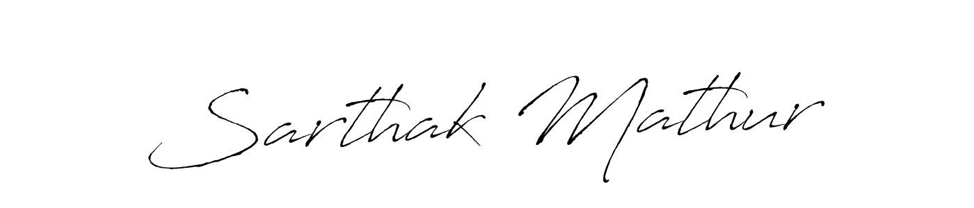 The best way (Antro_Vectra) to make a short signature is to pick only two or three words in your name. The name Sarthak Mathur include a total of six letters. For converting this name. Sarthak Mathur signature style 6 images and pictures png
