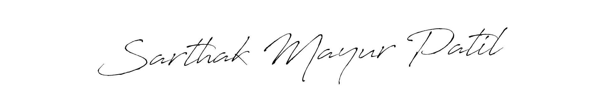 Create a beautiful signature design for name Sarthak Mayur Patil. With this signature (Antro_Vectra) fonts, you can make a handwritten signature for free. Sarthak Mayur Patil signature style 6 images and pictures png