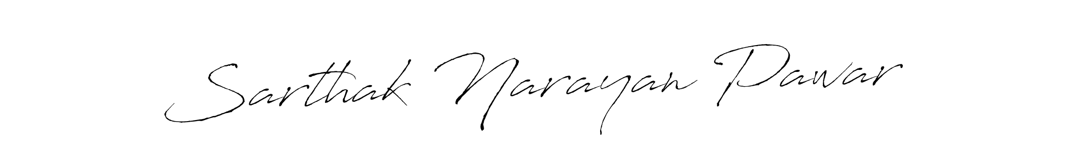 Make a beautiful signature design for name Sarthak Narayan Pawar. With this signature (Antro_Vectra) style, you can create a handwritten signature for free. Sarthak Narayan Pawar signature style 6 images and pictures png