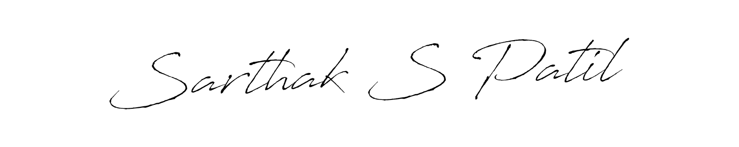 How to make Sarthak S Patil signature? Antro_Vectra is a professional autograph style. Create handwritten signature for Sarthak S Patil name. Sarthak S Patil signature style 6 images and pictures png