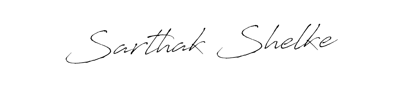 Create a beautiful signature design for name Sarthak Shelke. With this signature (Antro_Vectra) fonts, you can make a handwritten signature for free. Sarthak Shelke signature style 6 images and pictures png