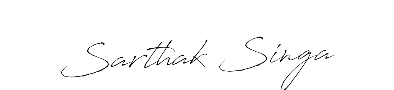 It looks lik you need a new signature style for name Sarthak Singa. Design unique handwritten (Antro_Vectra) signature with our free signature maker in just a few clicks. Sarthak Singa signature style 6 images and pictures png