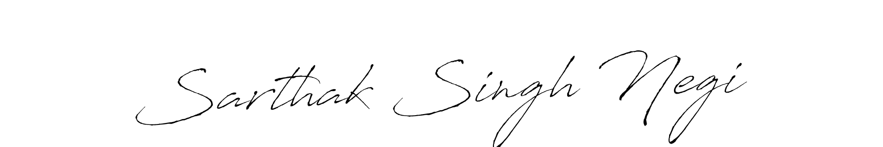 Make a beautiful signature design for name Sarthak Singh Negi. With this signature (Antro_Vectra) style, you can create a handwritten signature for free. Sarthak Singh Negi signature style 6 images and pictures png