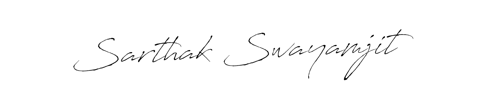 Make a beautiful signature design for name Sarthak Swayamjit. With this signature (Antro_Vectra) style, you can create a handwritten signature for free. Sarthak Swayamjit signature style 6 images and pictures png