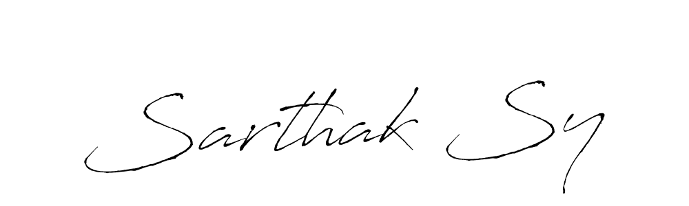 Design your own signature with our free online signature maker. With this signature software, you can create a handwritten (Antro_Vectra) signature for name Sarthak Sy. Sarthak Sy signature style 6 images and pictures png