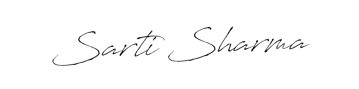 Create a beautiful signature design for name Sarti Sharma. With this signature (Antro_Vectra) fonts, you can make a handwritten signature for free. Sarti Sharma signature style 6 images and pictures png