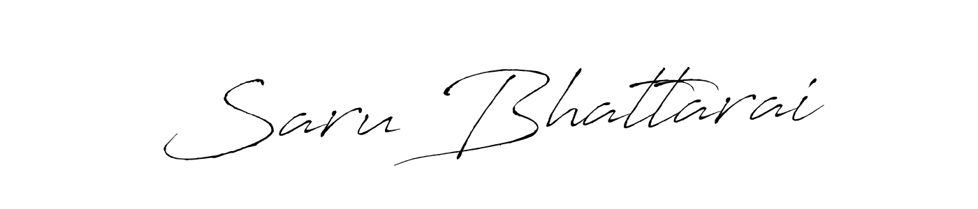 How to make Saru Bhattarai name signature. Use Antro_Vectra style for creating short signs online. This is the latest handwritten sign. Saru Bhattarai signature style 6 images and pictures png