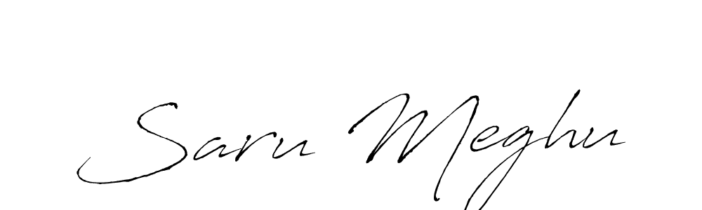 Create a beautiful signature design for name Saru Meghu. With this signature (Antro_Vectra) fonts, you can make a handwritten signature for free. Saru Meghu signature style 6 images and pictures png