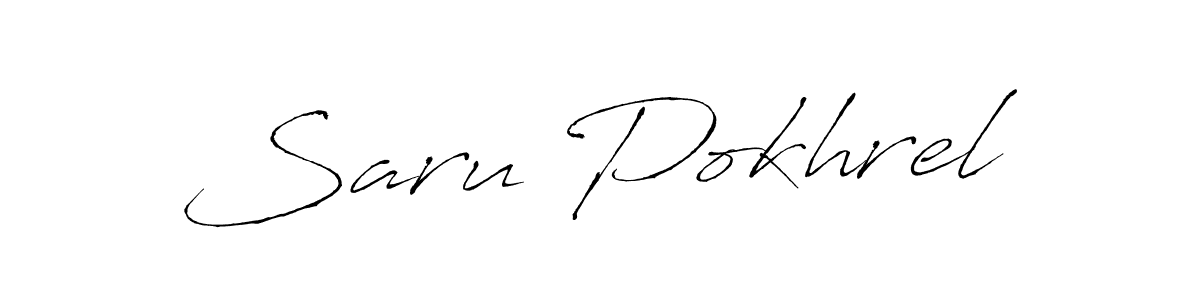 Make a beautiful signature design for name Saru Pokhrel. With this signature (Antro_Vectra) style, you can create a handwritten signature for free. Saru Pokhrel signature style 6 images and pictures png