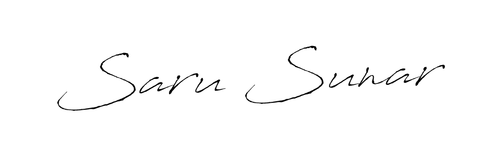 You should practise on your own different ways (Antro_Vectra) to write your name (Saru Sunar) in signature. don't let someone else do it for you. Saru Sunar signature style 6 images and pictures png