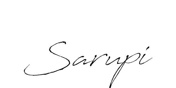 The best way (Antro_Vectra) to make a short signature is to pick only two or three words in your name. The name Sarupi include a total of six letters. For converting this name. Sarupi signature style 6 images and pictures png