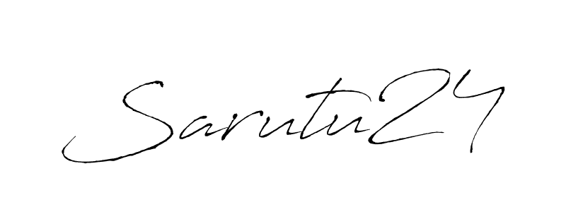 Use a signature maker to create a handwritten signature online. With this signature software, you can design (Antro_Vectra) your own signature for name Sarutu24. Sarutu24 signature style 6 images and pictures png