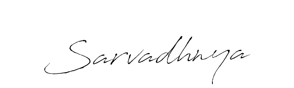 Use a signature maker to create a handwritten signature online. With this signature software, you can design (Antro_Vectra) your own signature for name Sarvadhnya. Sarvadhnya signature style 6 images and pictures png