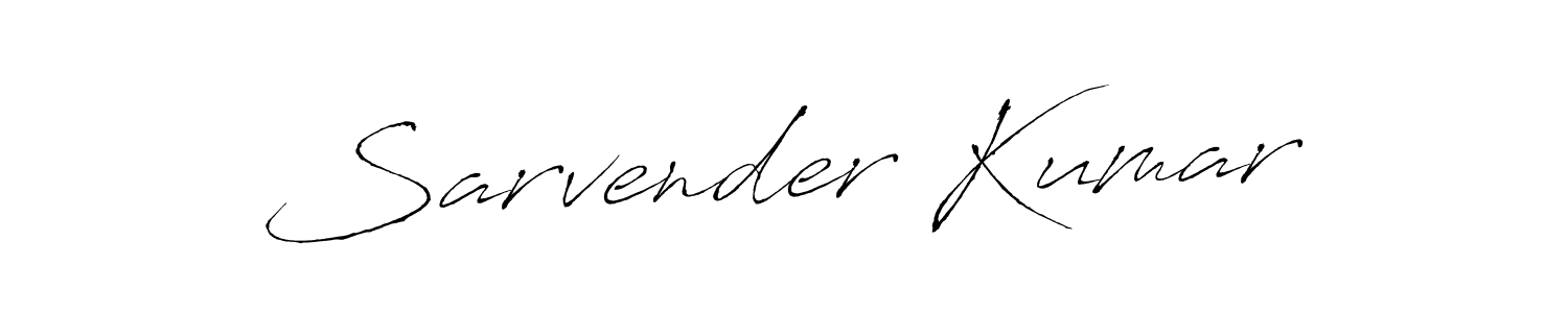 Create a beautiful signature design for name Sarvender Kumar. With this signature (Antro_Vectra) fonts, you can make a handwritten signature for free. Sarvender Kumar signature style 6 images and pictures png