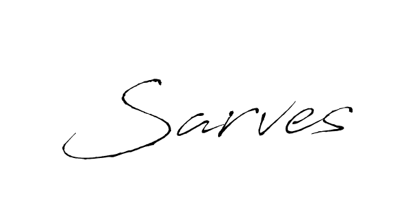 Make a beautiful signature design for name Sarves. With this signature (Antro_Vectra) style, you can create a handwritten signature for free. Sarves signature style 6 images and pictures png