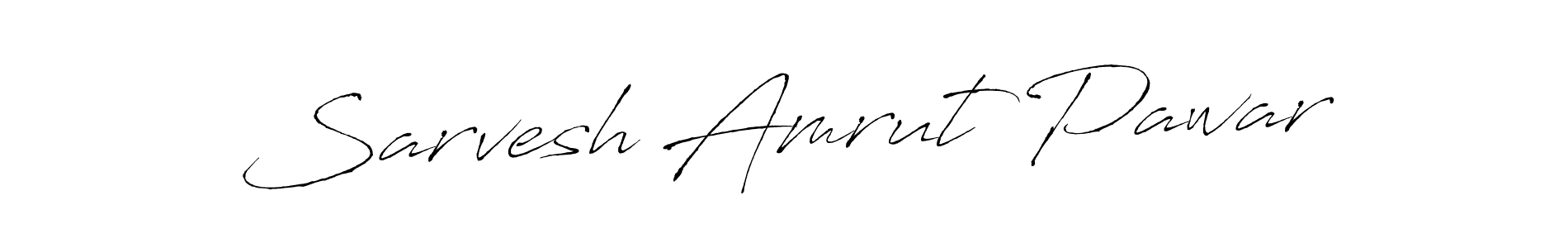 Also we have Sarvesh Amrut Pawar name is the best signature style. Create professional handwritten signature collection using Antro_Vectra autograph style. Sarvesh Amrut Pawar signature style 6 images and pictures png