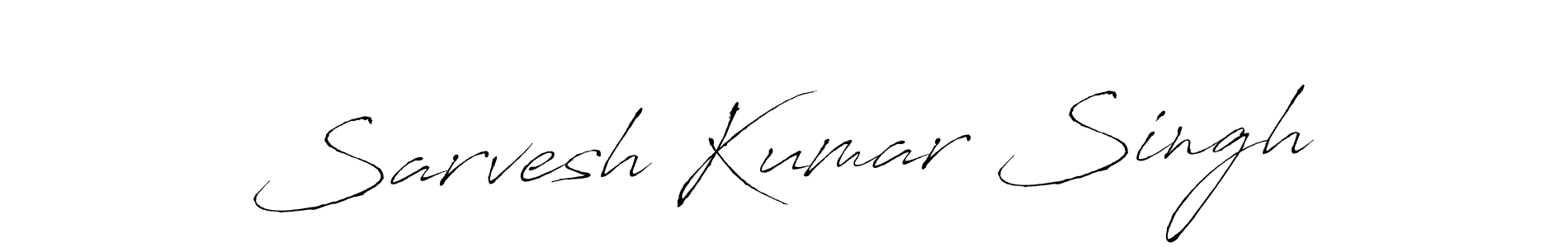 How to make Sarvesh Kumar Singh name signature. Use Antro_Vectra style for creating short signs online. This is the latest handwritten sign. Sarvesh Kumar Singh signature style 6 images and pictures png