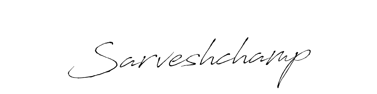 How to make Sarveshchamp name signature. Use Antro_Vectra style for creating short signs online. This is the latest handwritten sign. Sarveshchamp signature style 6 images and pictures png