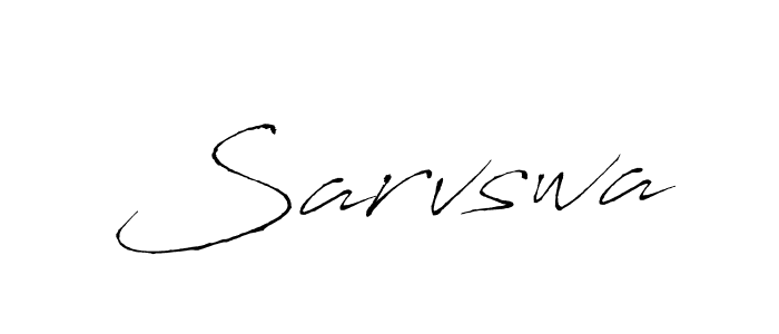 The best way (Antro_Vectra) to make a short signature is to pick only two or three words in your name. The name Sarvswa include a total of six letters. For converting this name. Sarvswa signature style 6 images and pictures png