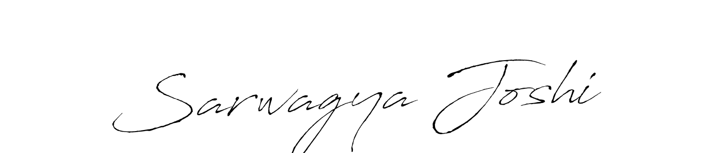 How to make Sarwagya Joshi name signature. Use Antro_Vectra style for creating short signs online. This is the latest handwritten sign. Sarwagya Joshi signature style 6 images and pictures png