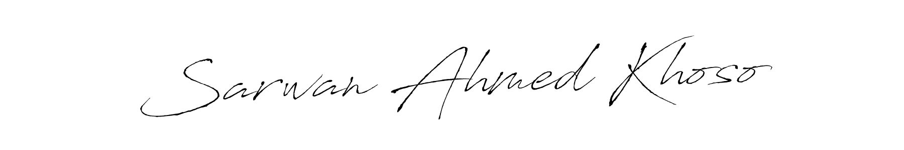 Create a beautiful signature design for name Sarwan Ahmed Khoso. With this signature (Antro_Vectra) fonts, you can make a handwritten signature for free. Sarwan Ahmed Khoso signature style 6 images and pictures png