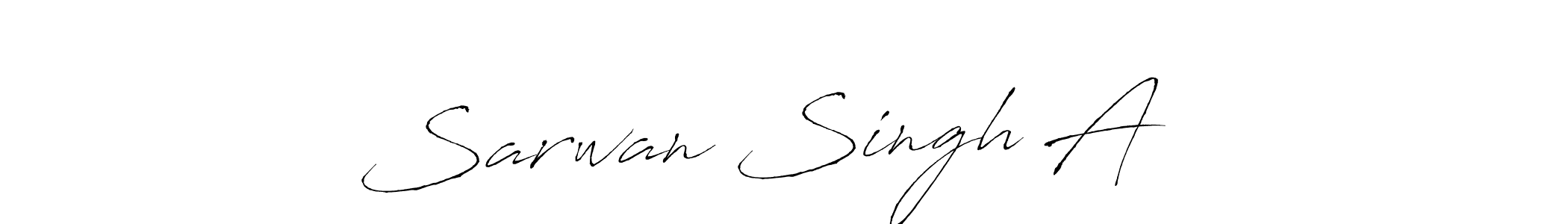 The best way (Antro_Vectra) to make a short signature is to pick only two or three words in your name. The name Sarwan Singh A ✴️ include a total of six letters. For converting this name. Sarwan Singh A ✴️ signature style 6 images and pictures png