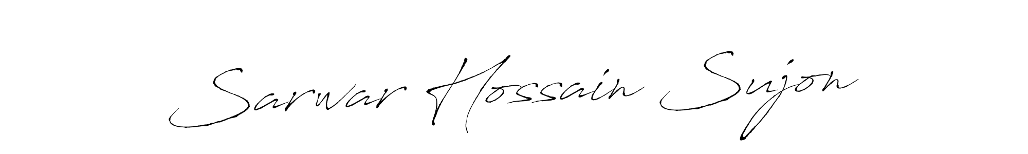 Make a beautiful signature design for name Sarwar Hossain Sujon. With this signature (Antro_Vectra) style, you can create a handwritten signature for free. Sarwar Hossain Sujon signature style 6 images and pictures png