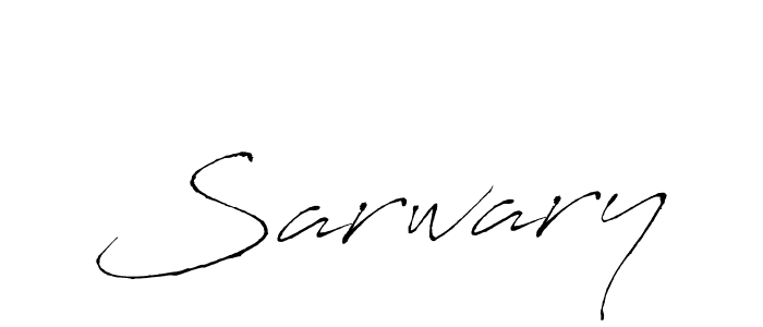 How to make Sarwary name signature. Use Antro_Vectra style for creating short signs online. This is the latest handwritten sign. Sarwary signature style 6 images and pictures png