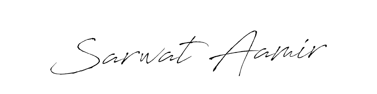 The best way (Antro_Vectra) to make a short signature is to pick only two or three words in your name. The name Sarwat Aamir include a total of six letters. For converting this name. Sarwat Aamir signature style 6 images and pictures png