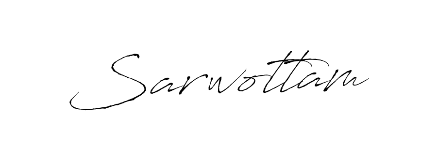 Make a beautiful signature design for name Sarwottam. With this signature (Antro_Vectra) style, you can create a handwritten signature for free. Sarwottam signature style 6 images and pictures png