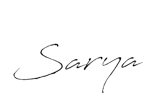 Make a beautiful signature design for name Sarya. With this signature (Antro_Vectra) style, you can create a handwritten signature for free. Sarya signature style 6 images and pictures png