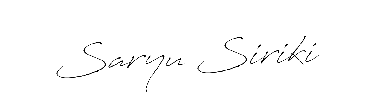 Use a signature maker to create a handwritten signature online. With this signature software, you can design (Antro_Vectra) your own signature for name Saryu Siriki. Saryu Siriki signature style 6 images and pictures png