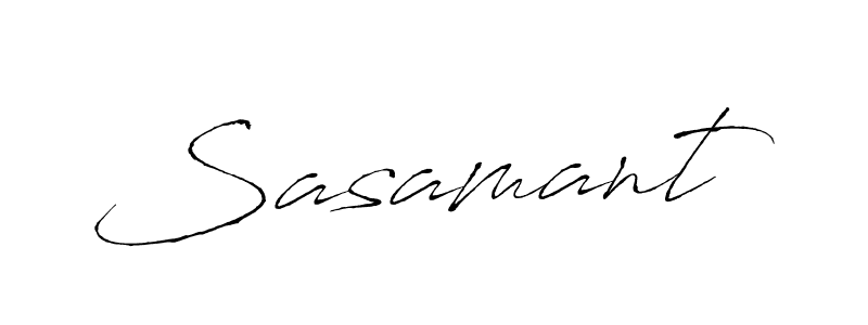 Use a signature maker to create a handwritten signature online. With this signature software, you can design (Antro_Vectra) your own signature for name Sasamant. Sasamant signature style 6 images and pictures png