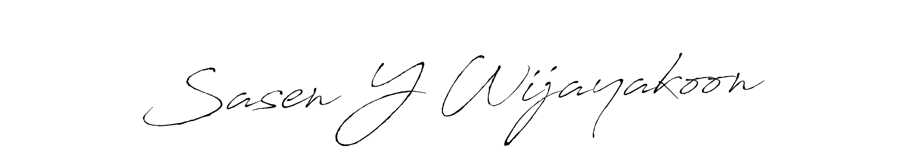 Also we have Sasen Y Wijayakoon name is the best signature style. Create professional handwritten signature collection using Antro_Vectra autograph style. Sasen Y Wijayakoon signature style 6 images and pictures png