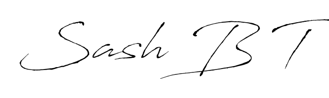 A classic penmanship look for Sash B T. The Antro_Vectra font brings timeless elegance and confidence to every signed document. Sash B T signature style 6 images and pictures png