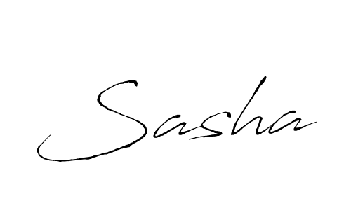 Make a beautiful signature design for name Sasha. With this signature (Antro_Vectra) style, you can create a handwritten signature for free. Sasha signature style 6 images and pictures png