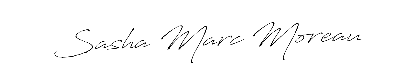 Also we have Sasha Marc Moreau name is the best signature style. Create professional handwritten signature collection using Antro_Vectra autograph style. Sasha Marc Moreau signature style 6 images and pictures png