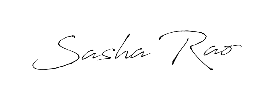 Make a beautiful signature design for name Sasha Rao. With this signature (Antro_Vectra) style, you can create a handwritten signature for free. Sasha Rao signature style 6 images and pictures png