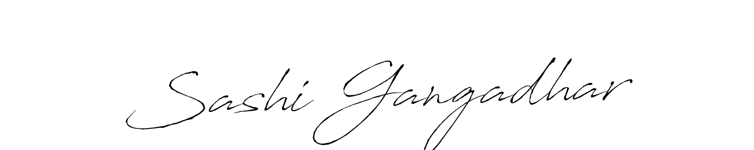 Sashi Gangadhar stylish signature style. Best Handwritten Sign (Antro_Vectra) for my name. Handwritten Signature Collection Ideas for my name Sashi Gangadhar. Sashi Gangadhar signature style 6 images and pictures png