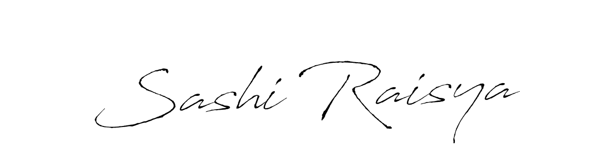 Make a beautiful signature design for name Sashi Raisya. With this signature (Antro_Vectra) style, you can create a handwritten signature for free. Sashi Raisya signature style 6 images and pictures png