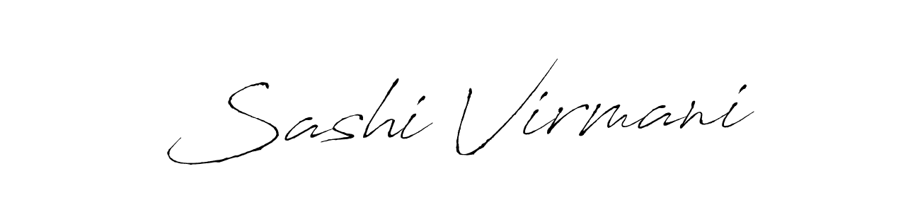 How to make Sashi Virmani signature? Antro_Vectra is a professional autograph style. Create handwritten signature for Sashi Virmani name. Sashi Virmani signature style 6 images and pictures png