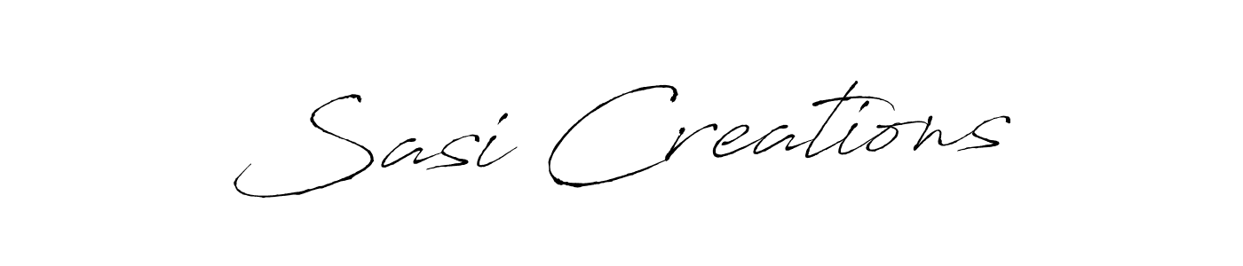 Use a signature maker to create a handwritten signature online. With this signature software, you can design (Antro_Vectra) your own signature for name Sasi Creations. Sasi Creations signature style 6 images and pictures png