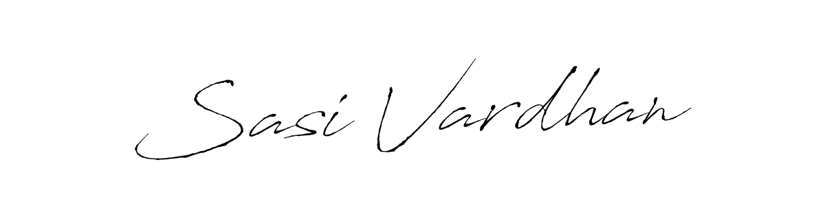 Make a beautiful signature design for name Sasi Vardhan. With this signature (Antro_Vectra) style, you can create a handwritten signature for free. Sasi Vardhan signature style 6 images and pictures png