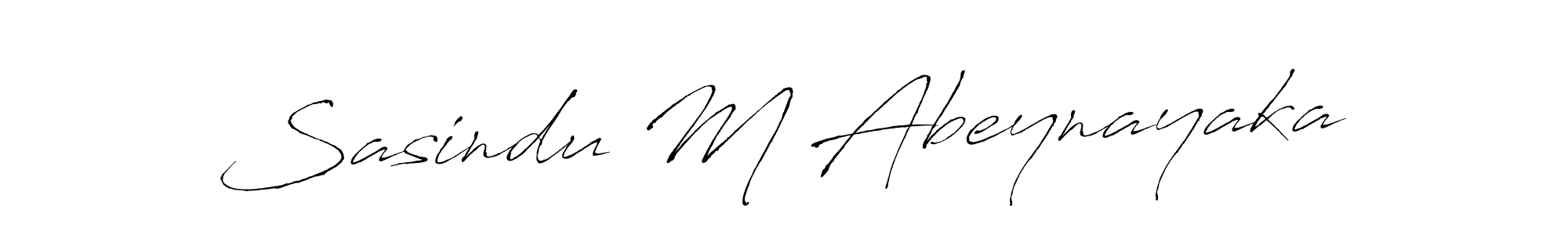 Make a beautiful signature design for name Sasindu M Abeynayaka. With this signature (Antro_Vectra) style, you can create a handwritten signature for free. Sasindu M Abeynayaka signature style 6 images and pictures png