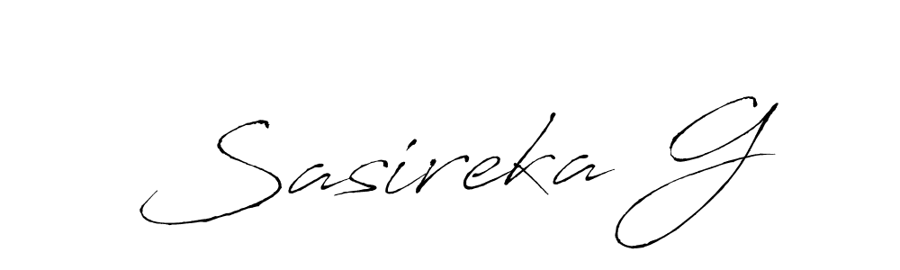 Use a signature maker to create a handwritten signature online. With this signature software, you can design (Antro_Vectra) your own signature for name Sasireka G. Sasireka G signature style 6 images and pictures png