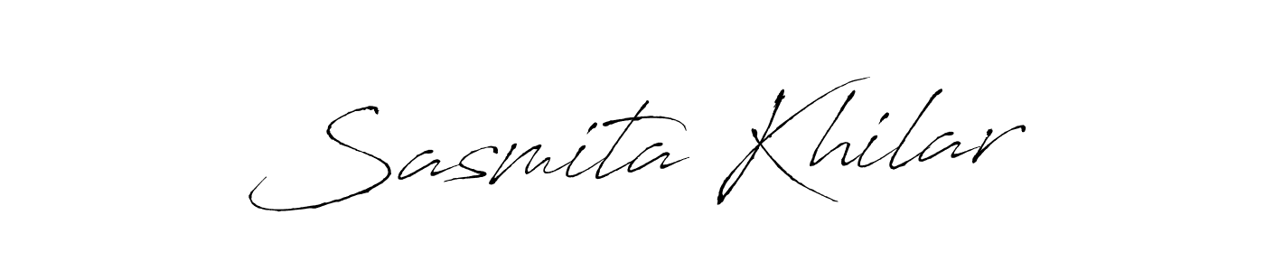if you are searching for the best signature style for your name Sasmita Khilar. so please give up your signature search. here we have designed multiple signature styles  using Antro_Vectra. Sasmita Khilar signature style 6 images and pictures png