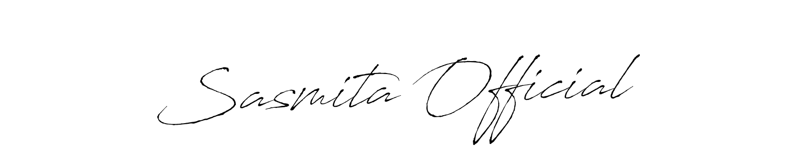 Create a beautiful signature design for name Sasmita Official. With this signature (Antro_Vectra) fonts, you can make a handwritten signature for free. Sasmita Official signature style 6 images and pictures png