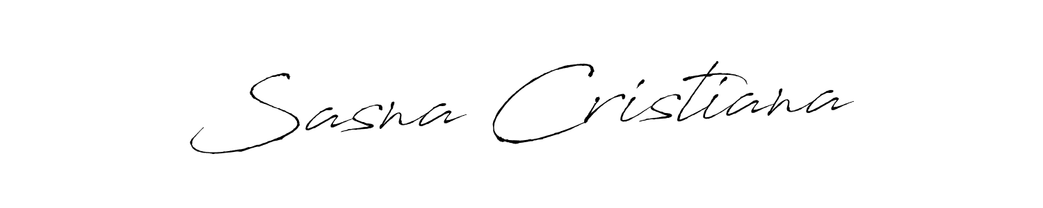 How to make Sasna Cristiana signature? Antro_Vectra is a professional autograph style. Create handwritten signature for Sasna Cristiana name. Sasna Cristiana signature style 6 images and pictures png