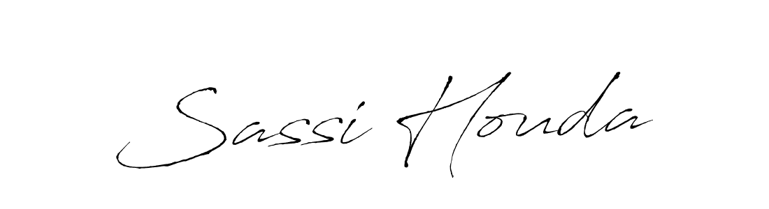 Design your own signature with our free online signature maker. With this signature software, you can create a handwritten (Antro_Vectra) signature for name Sassi Houda. Sassi Houda signature style 6 images and pictures png